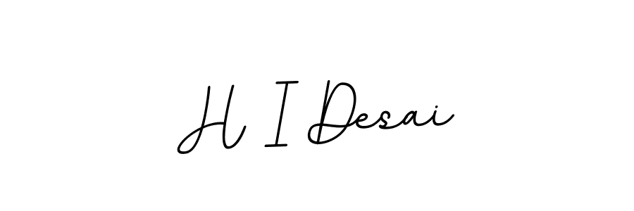 Make a beautiful signature design for name H I Desai. With this signature (BallpointsItalic-DORy9) style, you can create a handwritten signature for free. H I Desai signature style 11 images and pictures png
