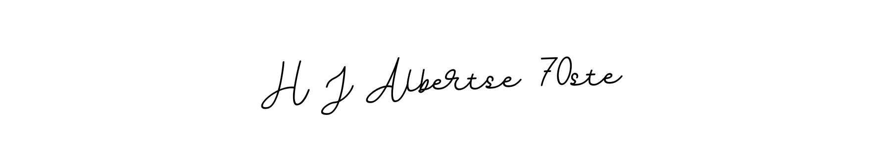 How to make H J Albertse 70ste name signature. Use BallpointsItalic-DORy9 style for creating short signs online. This is the latest handwritten sign. H J Albertse 70ste signature style 11 images and pictures png