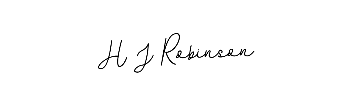 Create a beautiful signature design for name H J Robinson. With this signature (BallpointsItalic-DORy9) fonts, you can make a handwritten signature for free. H J Robinson signature style 11 images and pictures png