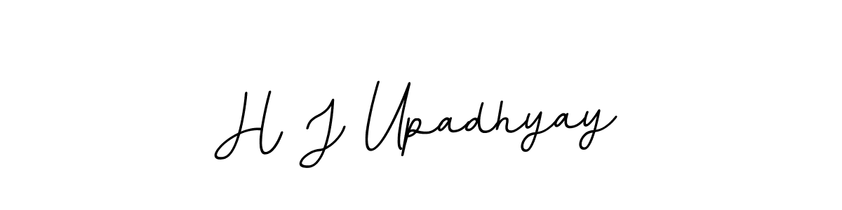 This is the best signature style for the H J Upadhyay name. Also you like these signature font (BallpointsItalic-DORy9). Mix name signature. H J Upadhyay signature style 11 images and pictures png