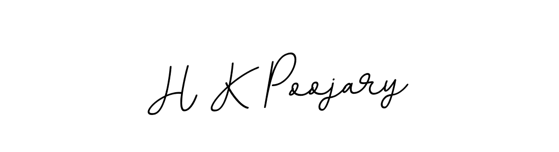 You should practise on your own different ways (BallpointsItalic-DORy9) to write your name (H K Poojary) in signature. don't let someone else do it for you. H K Poojary signature style 11 images and pictures png