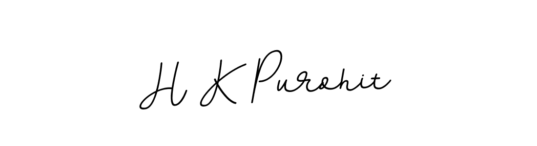 How to make H K Purohit name signature. Use BallpointsItalic-DORy9 style for creating short signs online. This is the latest handwritten sign. H K Purohit signature style 11 images and pictures png