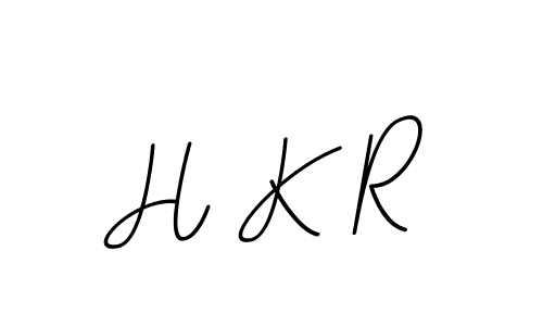 Design your own signature with our free online signature maker. With this signature software, you can create a handwritten (BallpointsItalic-DORy9) signature for name H K R. H K R signature style 11 images and pictures png