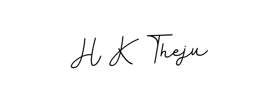 Make a beautiful signature design for name H K Theju. With this signature (BallpointsItalic-DORy9) style, you can create a handwritten signature for free. H K Theju signature style 11 images and pictures png