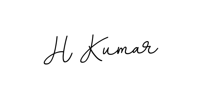 Create a beautiful signature design for name H Kumar. With this signature (BallpointsItalic-DORy9) fonts, you can make a handwritten signature for free. H Kumar signature style 11 images and pictures png