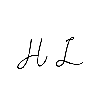 Design your own signature with our free online signature maker. With this signature software, you can create a handwritten (BallpointsItalic-DORy9) signature for name H L. H L signature style 11 images and pictures png