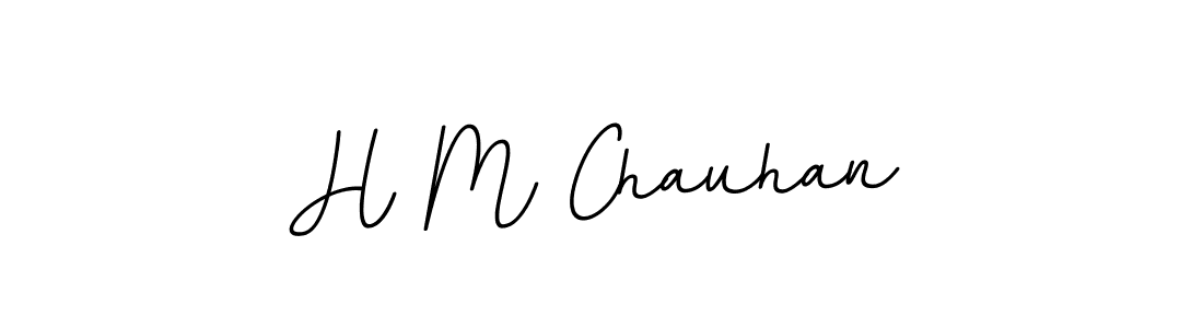 Create a beautiful signature design for name H M Chauhan. With this signature (BallpointsItalic-DORy9) fonts, you can make a handwritten signature for free. H M Chauhan signature style 11 images and pictures png