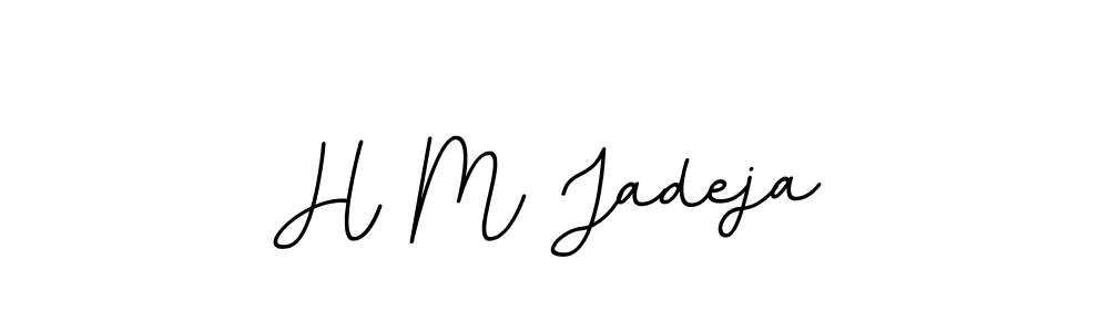 Similarly BallpointsItalic-DORy9 is the best handwritten signature design. Signature creator online .You can use it as an online autograph creator for name H M Jadeja. H M Jadeja signature style 11 images and pictures png