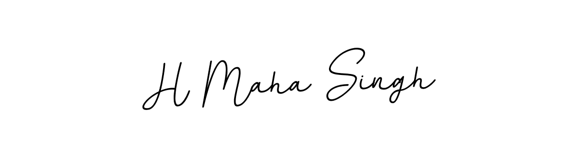 How to make H Maha Singh name signature. Use BallpointsItalic-DORy9 style for creating short signs online. This is the latest handwritten sign. H Maha Singh signature style 11 images and pictures png