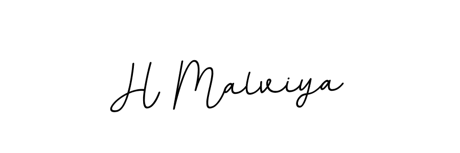 Use a signature maker to create a handwritten signature online. With this signature software, you can design (BallpointsItalic-DORy9) your own signature for name H Malviya. H Malviya signature style 11 images and pictures png