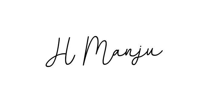 H Manju stylish signature style. Best Handwritten Sign (BallpointsItalic-DORy9) for my name. Handwritten Signature Collection Ideas for my name H Manju. H Manju signature style 11 images and pictures png