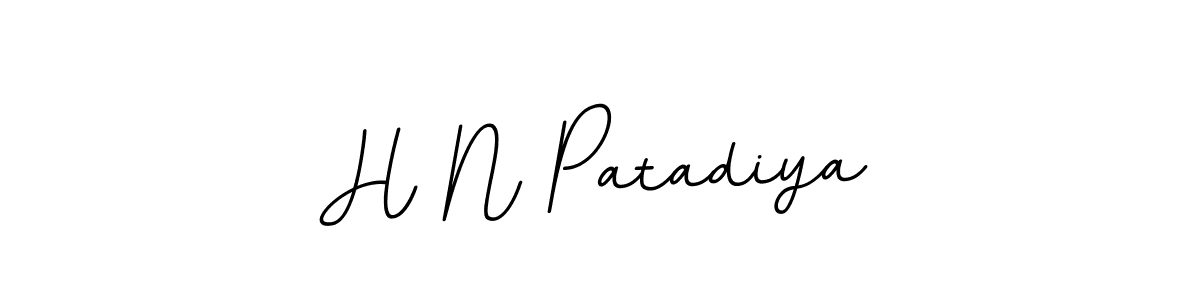 Make a beautiful signature design for name H N Patadiya. With this signature (BallpointsItalic-DORy9) style, you can create a handwritten signature for free. H N Patadiya signature style 11 images and pictures png