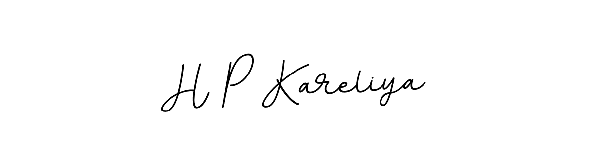 H P Kareliya stylish signature style. Best Handwritten Sign (BallpointsItalic-DORy9) for my name. Handwritten Signature Collection Ideas for my name H P Kareliya. H P Kareliya signature style 11 images and pictures png