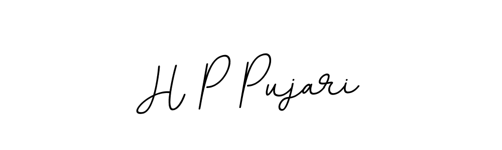 The best way (BallpointsItalic-DORy9) to make a short signature is to pick only two or three words in your name. The name H P Pujari include a total of six letters. For converting this name. H P Pujari signature style 11 images and pictures png