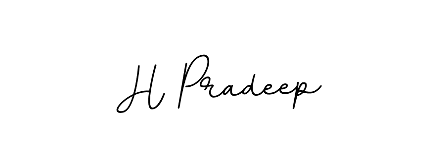 Design your own signature with our free online signature maker. With this signature software, you can create a handwritten (BallpointsItalic-DORy9) signature for name H Pradeep. H Pradeep signature style 11 images and pictures png