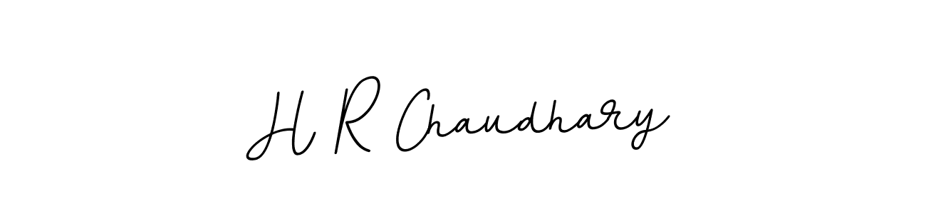 How to make H R Chaudhary name signature. Use BallpointsItalic-DORy9 style for creating short signs online. This is the latest handwritten sign. H R Chaudhary signature style 11 images and pictures png