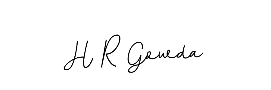 Create a beautiful signature design for name H R Gowda. With this signature (BallpointsItalic-DORy9) fonts, you can make a handwritten signature for free. H R Gowda signature style 11 images and pictures png