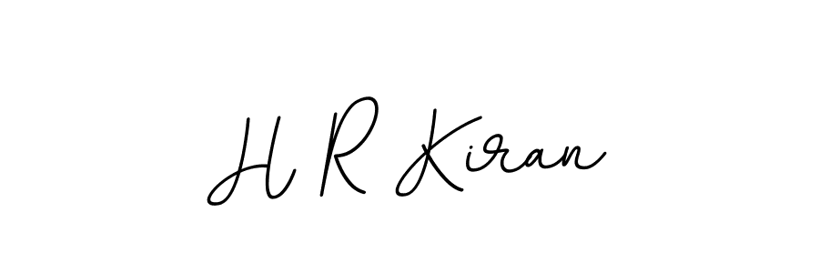 The best way (BallpointsItalic-DORy9) to make a short signature is to pick only two or three words in your name. The name H R Kiran include a total of six letters. For converting this name. H R Kiran signature style 11 images and pictures png