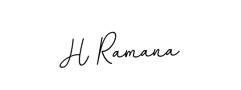 How to make H Ramana name signature. Use BallpointsItalic-DORy9 style for creating short signs online. This is the latest handwritten sign. H Ramana signature style 11 images and pictures png
