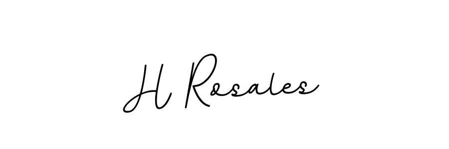 The best way (BallpointsItalic-DORy9) to make a short signature is to pick only two or three words in your name. The name H Rosales include a total of six letters. For converting this name. H Rosales signature style 11 images and pictures png