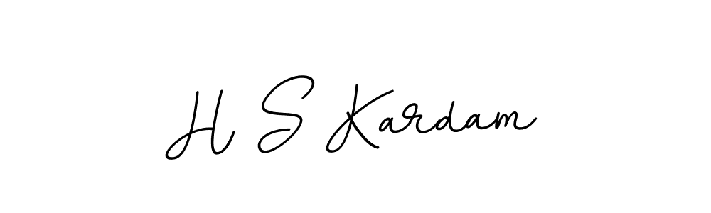 How to make H S Kardam name signature. Use BallpointsItalic-DORy9 style for creating short signs online. This is the latest handwritten sign. H S Kardam signature style 11 images and pictures png