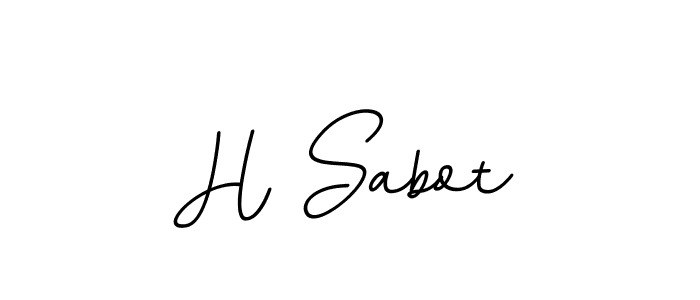 You should practise on your own different ways (BallpointsItalic-DORy9) to write your name (H Sabot) in signature. don't let someone else do it for you. H Sabot signature style 11 images and pictures png