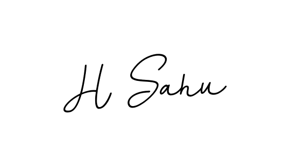 Use a signature maker to create a handwritten signature online. With this signature software, you can design (BallpointsItalic-DORy9) your own signature for name H Sahu. H Sahu signature style 11 images and pictures png