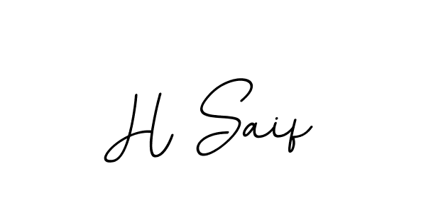 The best way (BallpointsItalic-DORy9) to make a short signature is to pick only two or three words in your name. The name H Saif include a total of six letters. For converting this name. H Saif signature style 11 images and pictures png