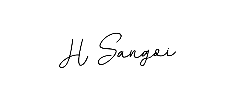 Create a beautiful signature design for name H Sangoi. With this signature (BallpointsItalic-DORy9) fonts, you can make a handwritten signature for free. H Sangoi signature style 11 images and pictures png