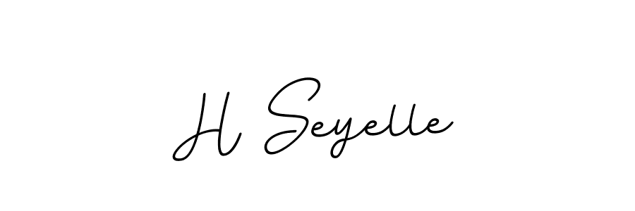 How to make H Seyelle name signature. Use BallpointsItalic-DORy9 style for creating short signs online. This is the latest handwritten sign. H Seyelle signature style 11 images and pictures png