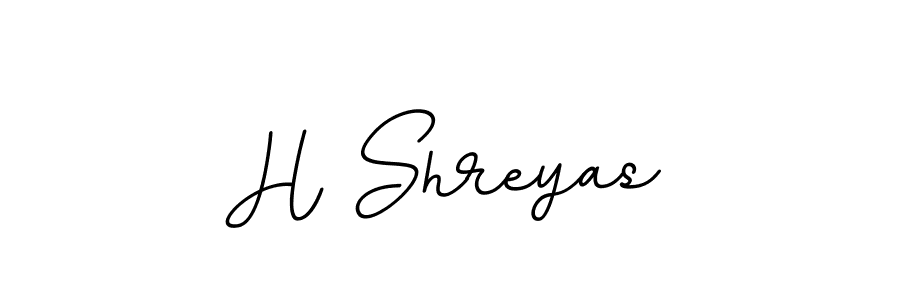 The best way (BallpointsItalic-DORy9) to make a short signature is to pick only two or three words in your name. The name H Shreyas include a total of six letters. For converting this name. H Shreyas signature style 11 images and pictures png