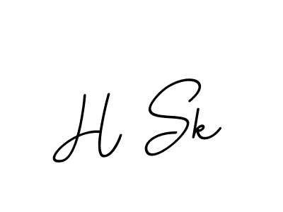 You should practise on your own different ways (BallpointsItalic-DORy9) to write your name (H Sk) in signature. don't let someone else do it for you. H Sk signature style 11 images and pictures png