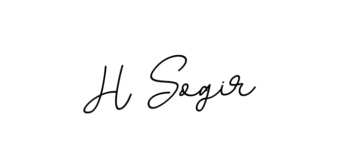 The best way (BallpointsItalic-DORy9) to make a short signature is to pick only two or three words in your name. The name H Sogir include a total of six letters. For converting this name. H Sogir signature style 11 images and pictures png