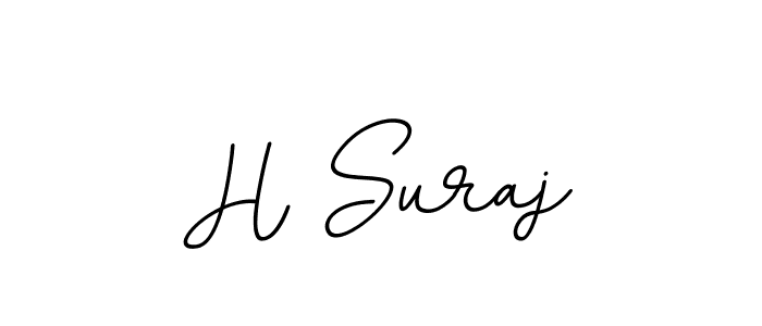 Create a beautiful signature design for name H Suraj. With this signature (BallpointsItalic-DORy9) fonts, you can make a handwritten signature for free. H Suraj signature style 11 images and pictures png