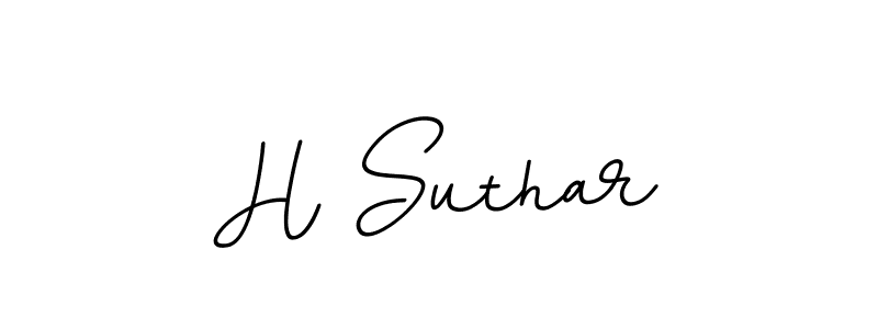 Also we have H Suthar name is the best signature style. Create professional handwritten signature collection using BallpointsItalic-DORy9 autograph style. H Suthar signature style 11 images and pictures png