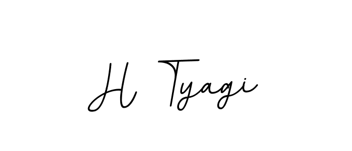 The best way (BallpointsItalic-DORy9) to make a short signature is to pick only two or three words in your name. The name H Tyagi include a total of six letters. For converting this name. H Tyagi signature style 11 images and pictures png