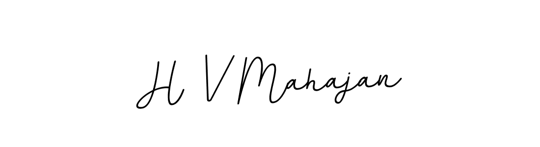 Create a beautiful signature design for name H V Mahajan. With this signature (BallpointsItalic-DORy9) fonts, you can make a handwritten signature for free. H V Mahajan signature style 11 images and pictures png