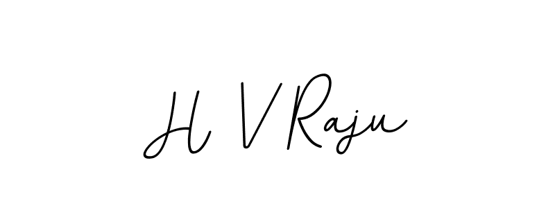 Use a signature maker to create a handwritten signature online. With this signature software, you can design (BallpointsItalic-DORy9) your own signature for name H V Raju. H V Raju signature style 11 images and pictures png