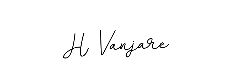 How to make H Vanjare name signature. Use BallpointsItalic-DORy9 style for creating short signs online. This is the latest handwritten sign. H Vanjare signature style 11 images and pictures png