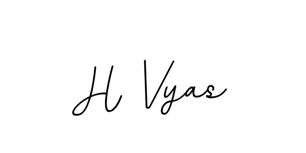 Make a beautiful signature design for name H Vyas. With this signature (BallpointsItalic-DORy9) style, you can create a handwritten signature for free. H Vyas signature style 11 images and pictures png