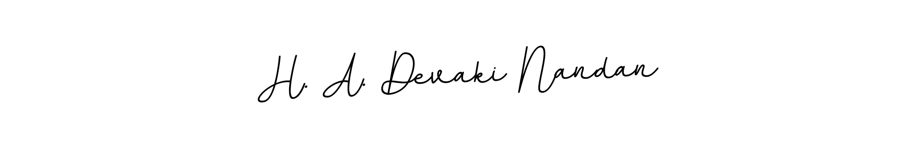 Create a beautiful signature design for name H. A. Devaki Nandan. With this signature (BallpointsItalic-DORy9) fonts, you can make a handwritten signature for free. H. A. Devaki Nandan signature style 11 images and pictures png