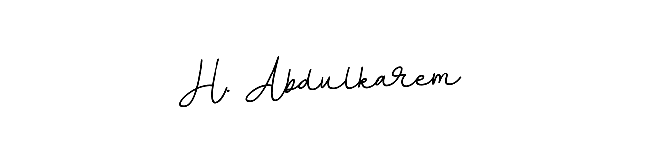 Similarly BallpointsItalic-DORy9 is the best handwritten signature design. Signature creator online .You can use it as an online autograph creator for name H. Abdulkarem. H. Abdulkarem signature style 11 images and pictures png