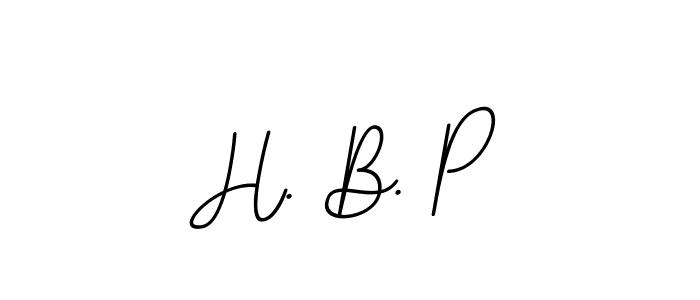 Use a signature maker to create a handwritten signature online. With this signature software, you can design (BallpointsItalic-DORy9) your own signature for name H. B. P. H. B. P signature style 11 images and pictures png