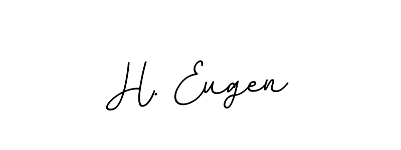 This is the best signature style for the H. Eugen name. Also you like these signature font (BallpointsItalic-DORy9). Mix name signature. H. Eugen signature style 11 images and pictures png