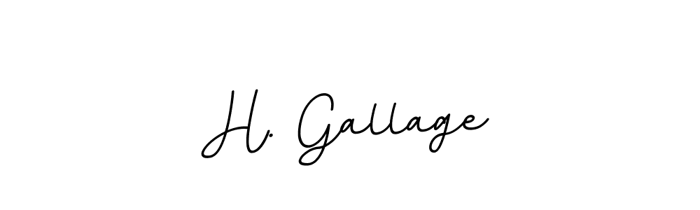 Design your own signature with our free online signature maker. With this signature software, you can create a handwritten (BallpointsItalic-DORy9) signature for name H. Gallage. H. Gallage signature style 11 images and pictures png