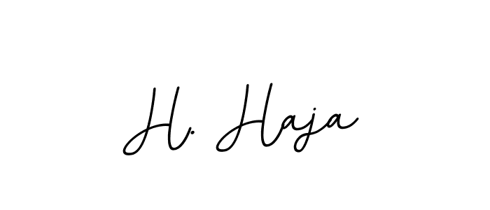 Create a beautiful signature design for name H. Haja. With this signature (BallpointsItalic-DORy9) fonts, you can make a handwritten signature for free. H. Haja signature style 11 images and pictures png
