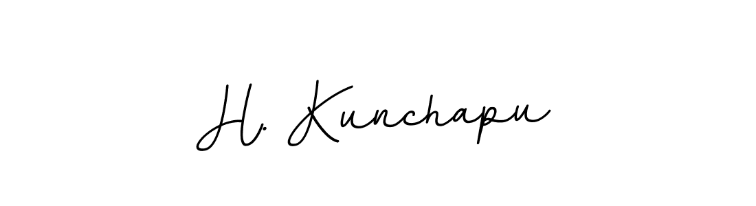 Use a signature maker to create a handwritten signature online. With this signature software, you can design (BallpointsItalic-DORy9) your own signature for name H. Kunchapu. H. Kunchapu signature style 11 images and pictures png