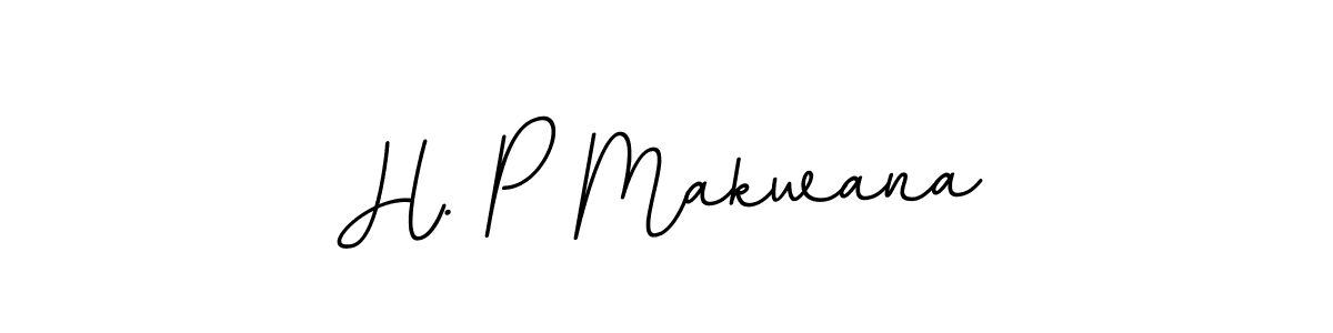 The best way (BallpointsItalic-DORy9) to make a short signature is to pick only two or three words in your name. The name H. P Makwana include a total of six letters. For converting this name. H. P Makwana signature style 11 images and pictures png