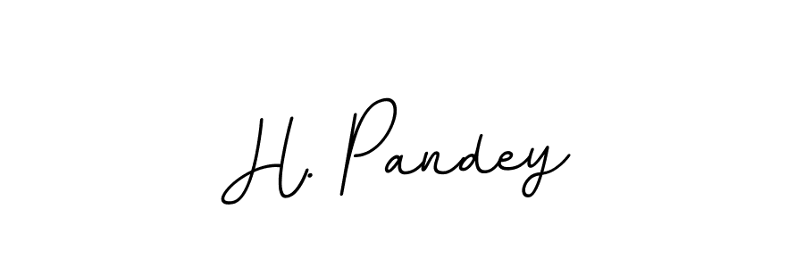 The best way (BallpointsItalic-DORy9) to make a short signature is to pick only two or three words in your name. The name H. Pandey include a total of six letters. For converting this name. H. Pandey signature style 11 images and pictures png