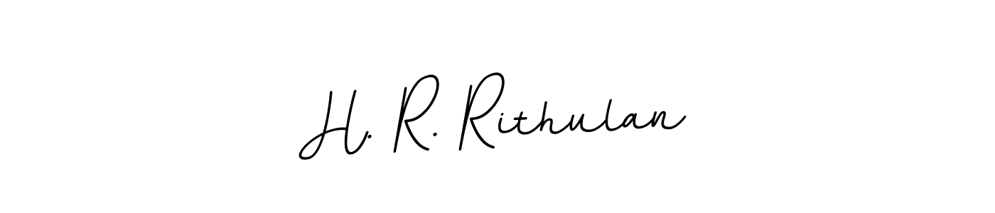 This is the best signature style for the H. R. Rithulan name. Also you like these signature font (BallpointsItalic-DORy9). Mix name signature. H. R. Rithulan signature style 11 images and pictures png